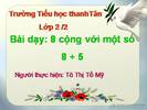 8 cộng với một số: 8 + 5